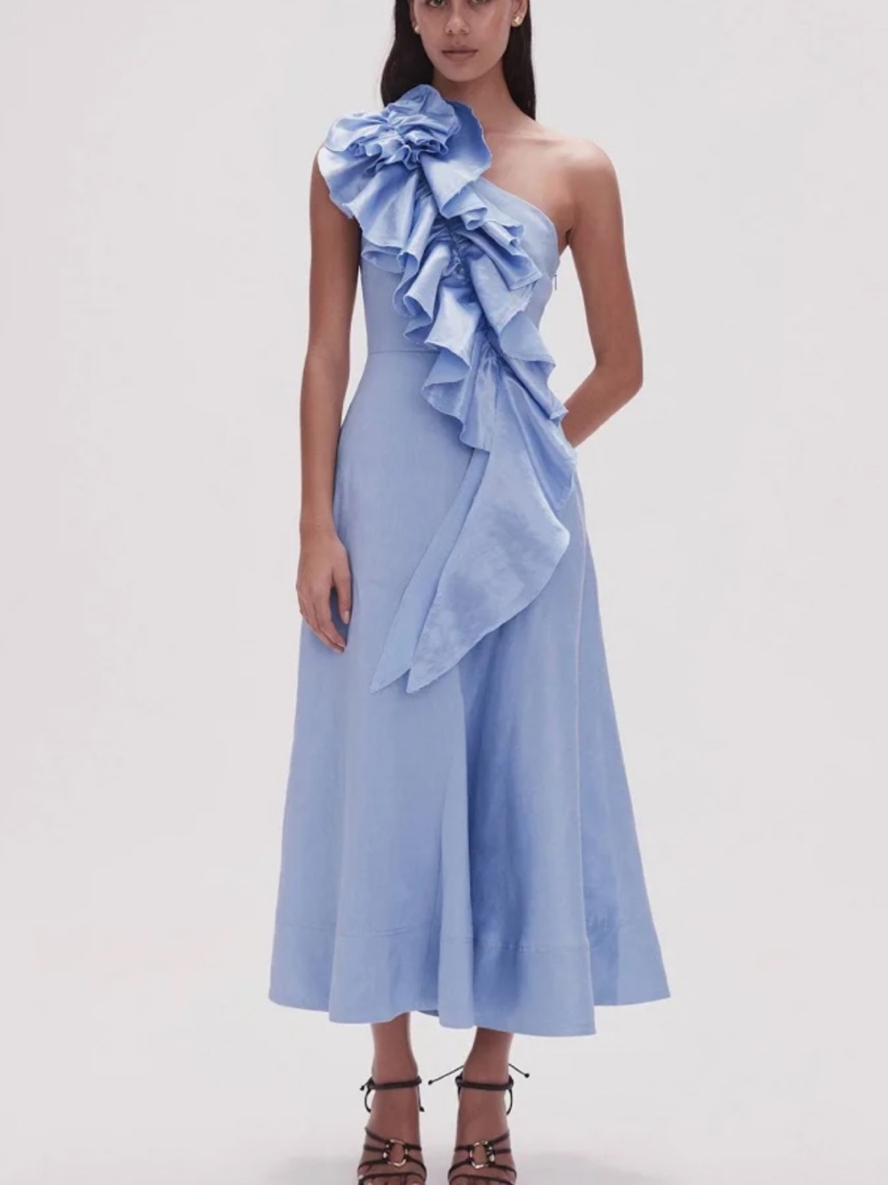 AJE Adelia One-Shoulder Midi Dress 🫧